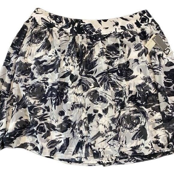 josephine chaus NEW black and white size 22W lined short skirt color true milk v - Picture 1 of 8